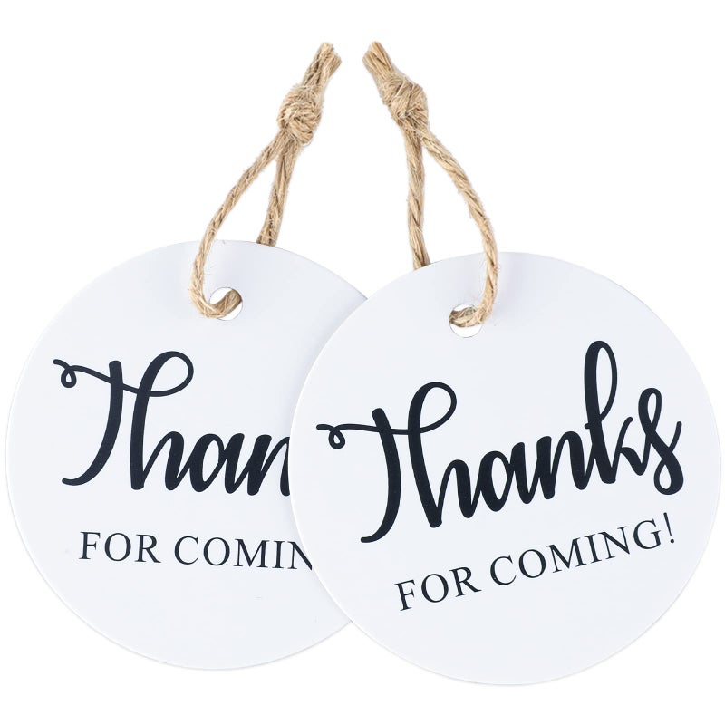 JijAcraft Round Thank You Tags With String, 2" x 100Pcs Thanks for Coming Gift Favor, White Kraft Paper Circle for Gift Wrapping, Baby Shower, Birthday, Wedding, Party Favors Decoration - Image 4